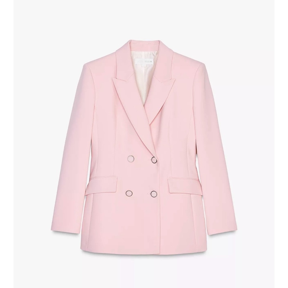 Zara Blush Pink Women's Blazer - Picture 4 of 6